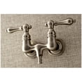 thumbnail image 6 of Kingston Brass AE31T2 Aqua Vintage 3-3/8 Inch Wall Mount Tub Faucet, Polished Brass, 6 of 7