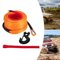 Miumaeov 10.8T Synthetic Winch Rope w/Hook Car Tow Recovery Cable 3/8ft *100ft 23809lbs
