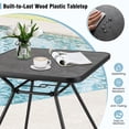 thumbnail image 5 of Gymax 32'' Patio Dining Table w/ 1.6'' Umbrella Hole & Lid DPC Tabletop for Backyard, 5 of 8