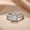 Pink, variant on Princess Cut Halo Engagement Ring, Split Shank Bridal Ring, 18K Gold Over Silver