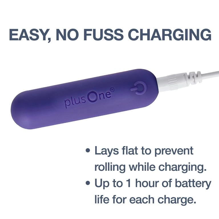 plus one vibrating bullet massager plusOne Small Vibrating Bullet, Powerful Rechargeable Battery, Soft Touch  Waterproof Massager with 10 Settings