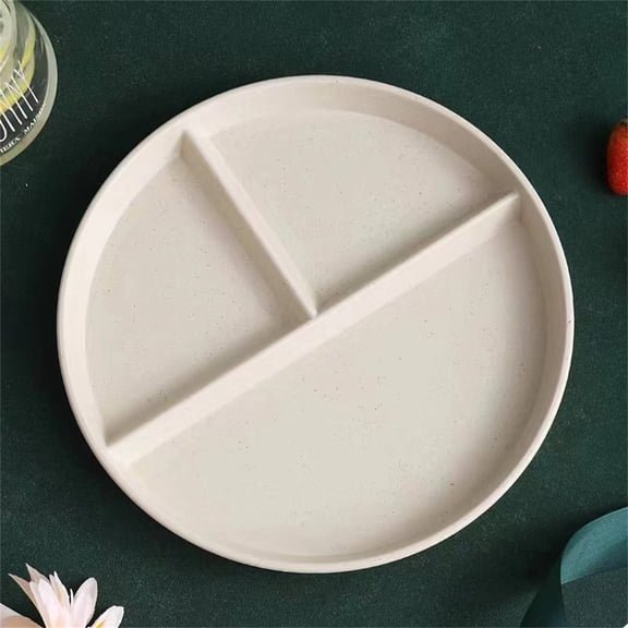 Tableware,2 Piece T Grid Plate 4 Grid Plate Color Household Dinner Plate Microwave Oven Available Reusable,Tableware Set
