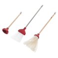 thumbnail image 3 of 1 Set Dollhouse Mini Cleaning Set Dollhouse Mop Broom And Toilet Plunger Realistic Mini Bathroom Accessories For Doll House Decor, 3 of 3