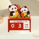 thumbnail image 5 of Decoración del hogar, decoración de habitaciones, decoración de paredes, lindos adornos de calendario de madera de pandas, tablero recordatorio de calendario perpetuo de madera, materiales amigables,, 5 of 6