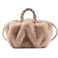 thumbnail image 1 of Bolso cruzado de felpa y nube suave, bolso de hombro portátil versátil de alta calidad con cordón para mujer, 1 of 3