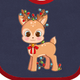 thumbnail image 4 of Inktastic Cute Christmas Reindeer with Christmas Lights Boys or Girls Baby Bib, 4 of 4