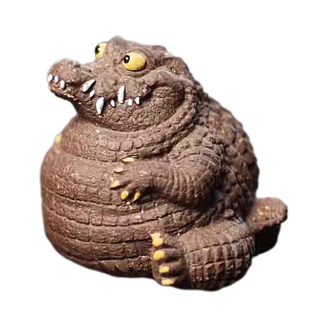 Estatua De Cocodrilo, Adorno De Mascota De Té Para Gabinete, Decoración De Té, Accesorios De Té, Púrpura Sunnimix Estatuilla de cocodrilo