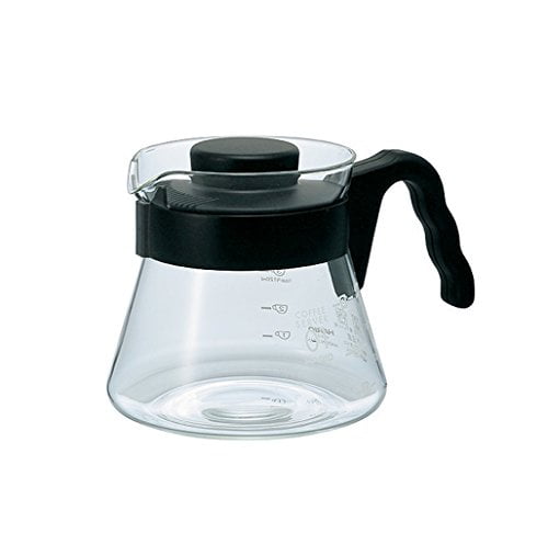 Hario V60 Glass Coffee Server, 450ml, Black