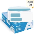 thumbnail image 4 of Aimoh Gummed #9 Security Business Envelopes, Double Window Mailing Envelopes, White, 3-7/8" x 8-7/8", 2500 Count, 4 of 7