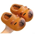 thumbnail image 2 of KANG Capybara Themed Winter Girls Slippers Cozy Fleece Lined Indoor Outdoor Shoes For Kids, 2 of 3