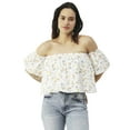 thumbnail image 1 of Moomaya Cotton Printed Off-Shoulder Top, Summer Wear Crop Top For Women, 1 of 8