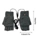thumbnail image 3 of Guantes calefactables por USB para mujer - Guantes de invierno con alimentación USB, temperatura ajustable 40-50°C, tela de algodón, talla única, 3 of 6