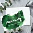 thumbnail image 3 of Koyal Wholesale Wedding Day Gift Cards with Envelopes Emerald Green Brushstroke To My Bridesmaid On My Wedding Day (8), 3 of 5