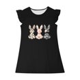 thumbnail image 7 of GaThRRgYP Girls Dresses,Toddler Girls Dress Summer Ruffle Sleeve Sundress Outfit for Kids 4-14T Black 7 Years, 7 of 7