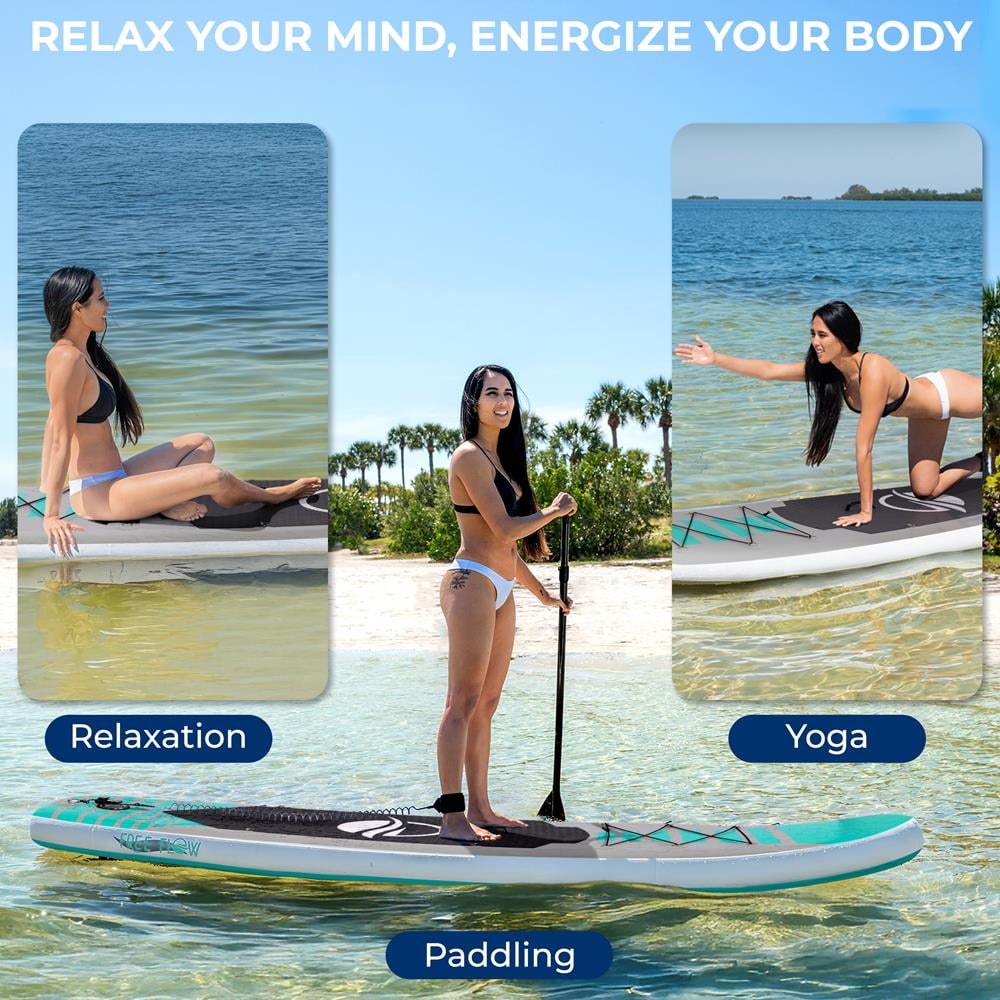 SereneLife Wide Stance, Bottom Fin for Paddling, Surf Control, Non-Slip Deck Youth and Adult Standing Boat