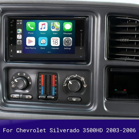 Molaner 7" Car Stereo for Chevrolet Silverado 3500HD 2003-2006 Android 15 Fit for Wireless Carplay Android Auto Android Touchscreen Car Radio Replacement with GPS Navigation Bluetooth WiFi, 2 32G
