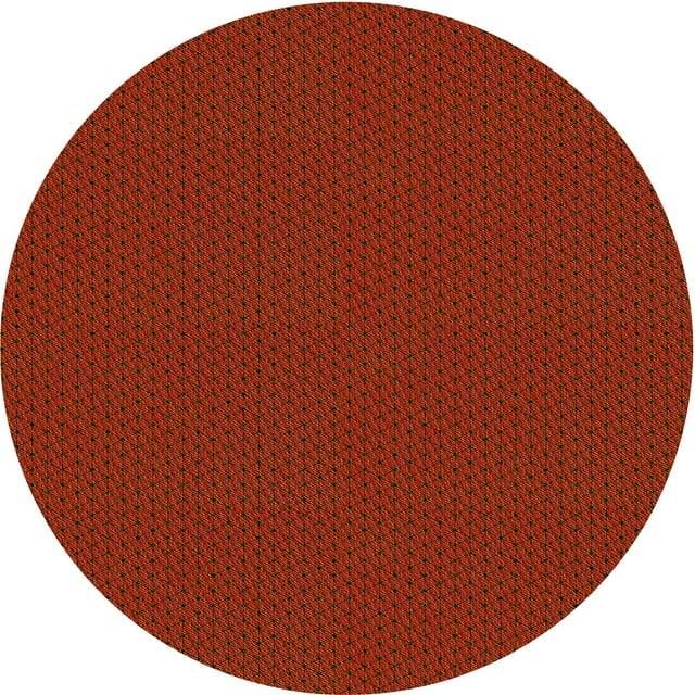 Ahgly Company Tapis Rond Lavable en Machine Intérieur Transitionnel Acajou Brun, 7 Pieds Rond