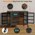 thumbnail image 4 of POAO 32" Heavy Duty Dog Kennel Indoor with Name Tag,Dog Crate Furniture for Medium Dogs,Decorate House as TV Stand, End Table, Bedside Table, 4 of 10