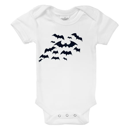 

Spunky Stork Flying Bats Spooky Organic Cotton Halloween Top Sizes Newborn to 16