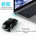 thumbnail image 4 of Wekity Ultra Small Cool Sports 3D Car Shaped Wireless Optical Mouse Mini Cordless Portable Mice for Business Travel Office Home School Gift (Black), 4 of 6