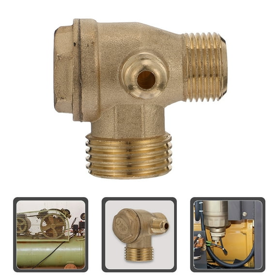 UPOUART Check Valve Compressor Air Compressor Check Valve Copper Golden 1Set