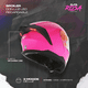 thumbnail image 3 of CASCO ABATIBLE R7 RACING ALFA CON LED DOBLE MICA . ROSA, 3 of 5