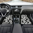 thumbnail image 3 of Renewold Black White Cow Print Automotive Floor Mats Set of 4, Universal Car Rugs Full Set with Anti-slip Backing Auto Protection for Car SUV Truck for Women Ladies, 3 of 7