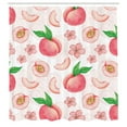 thumbnail image 3 of Ambesonne Peach Shower Curtain, Spring Romance Flowers Fruits, 69"Wx84"L, Pastel Pink Green and Blush, 3 of 3
