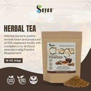 Sayan Herbal Tea, Siberian Raw Coarse Chaga Powder, Immune and Digestive Support Supplements (1 lb)