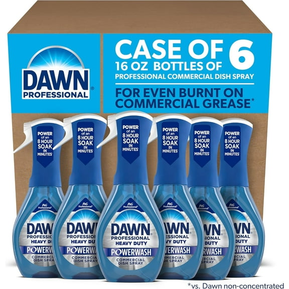 Dawn Professional Heavy Duty Powerwash Commercial Dish Foaming Spray, 16 Oz - 6 Bottles With Trigger, Ready to Use