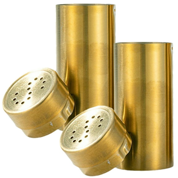 2pcs  Salt and Pepper Shakers Stainless Steel Pepper Shakers Household Spice Bottles Salt Jars