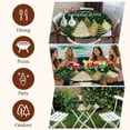 thumbnail image 7 of Green Christmas Round Tablecloth, Fitted Table Cover with Elastic for 55"-60" Round Tables, Xmas Tree Snowflake Farmhouse Table Cloth Outdoor Indoor Dinning Party Waterproof Tablecloths, 7 of 7
