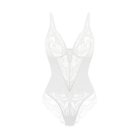 Aofany Clearance Women Soild Exquisite Lace Lingerie Bodysuit Cut-Out Sleepwear Shapewear Bodysuit