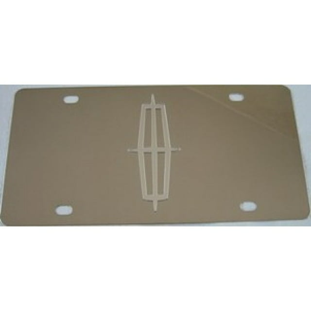 Lincoln Plaque d'Immatriculation en Acier Inoxydable avec Logo Argenté
