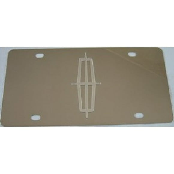 Lincoln Silver Logo Stainless Steel License Plate