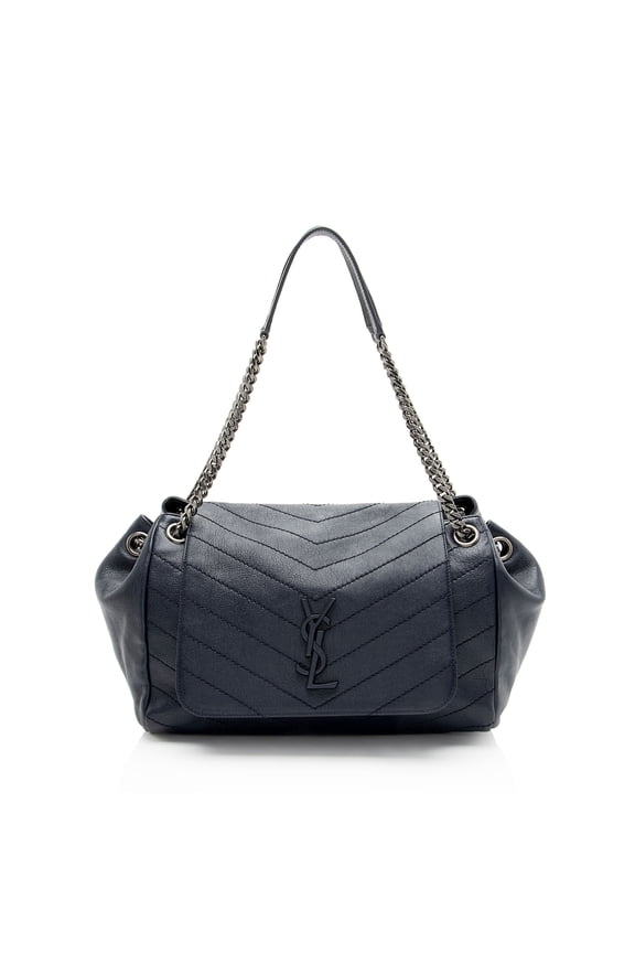 Pre-Owned Saint Laurent Lambskin Monogram Nolita Medium Flap Bag