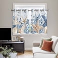 thumbnail image 4 of Blue Starfish Coastal Kitchen Curtains Window Panels, Eucalyptus Summer Nautical Shell Insulated Window Treatment Curtain, Grommet Curtains for Bedroom/Living Room/Bathroom, 2 Piece 52"Wx45"L, 4 of 8