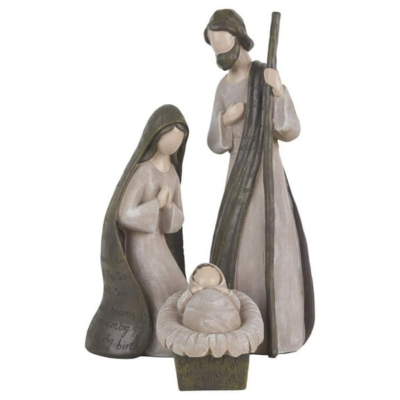 The Nativity Store - Holy Family Silent Night Nativity Set - Manger Scene - Christmas Decorations - Indoor Holiday Decor (3 PC Set)