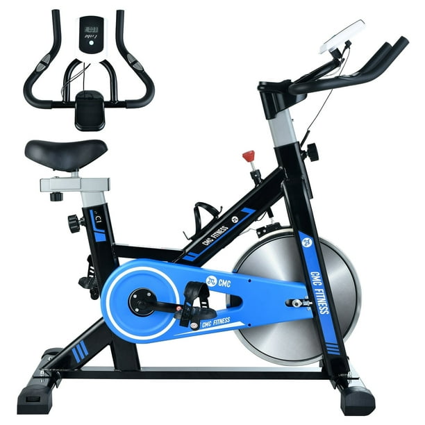 CMC Exercise Spin Bike Indoor Stationary Bicycle with Comfortable Seat  Cushion for Home Gym. 
