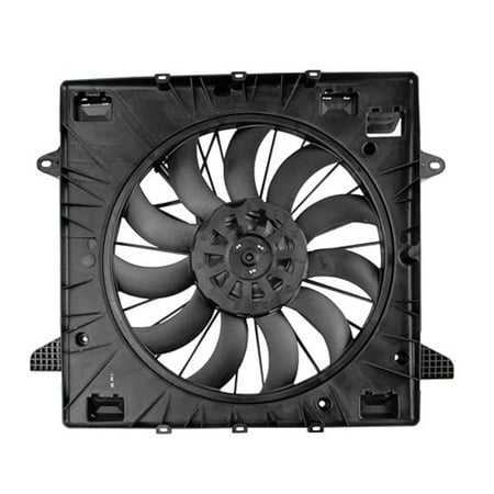 KarParts360 For GMC Acadia 2017 2018 2019 Radiator And Condenser Fan | 1 Connector | 3.6L | 3 Connector Terminal | Single Fan Type | With Shroud | Replacement For GM3115295 | 23412299