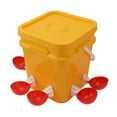 thumbnail image 4 of Bebedero automático para pollos con barril portátil de 12 l, equipo para aves de corral, cubo para ganso y pato, tazón rojo grande y tornillos negros., 4 of 14