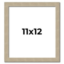 11x12 Frame Grey Solid Wood Picture Frame Width 1 Inches | Interior Frame Depth 0.5 Inches |