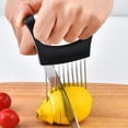 thumbnail image 2 of Cortador de cebolla YONGSHENG de acero inoxidable soporte para patatas cortador de tomate utensilio de cocina, 2 of 5