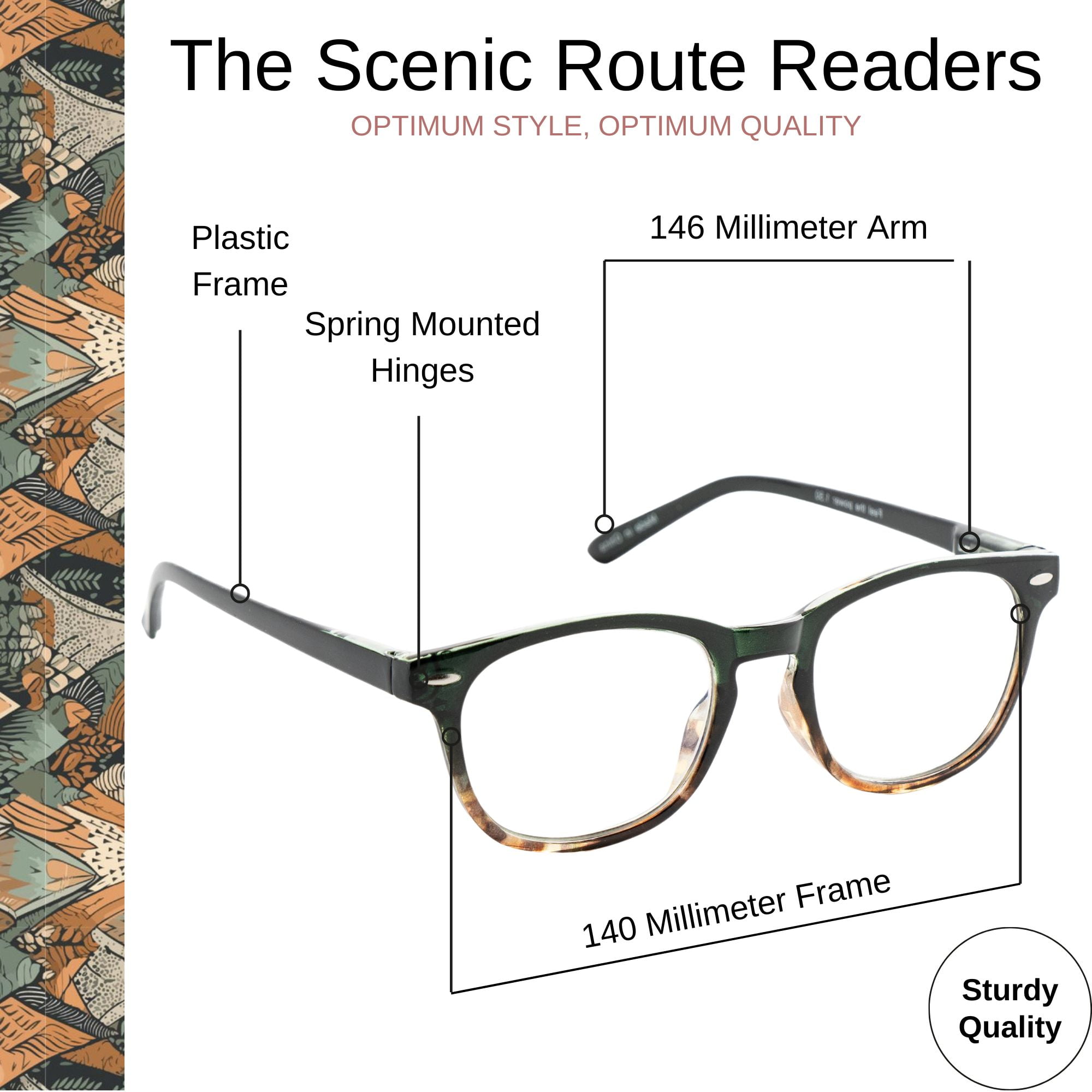 Optimum Optical Signature Blue Light Filtering Readers - The Scenic Route, +2.5