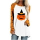 thumbnail image 1 of Blusa suelta informal de manga larga con cuello redondo para mujer, camisas con estampado de Halloween Fridja  fjkfkj2351, 1 of 5