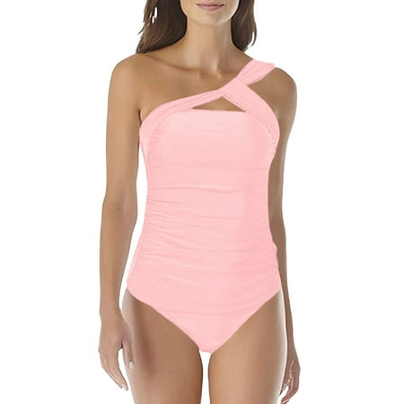 Hwmodou Tummy Control Tankini Swimsuits For Women 2-Piece New Gathering Sexy High Waist Skirt Top And Boyshorts Bathing Suit Swimsuit Beachsuits
