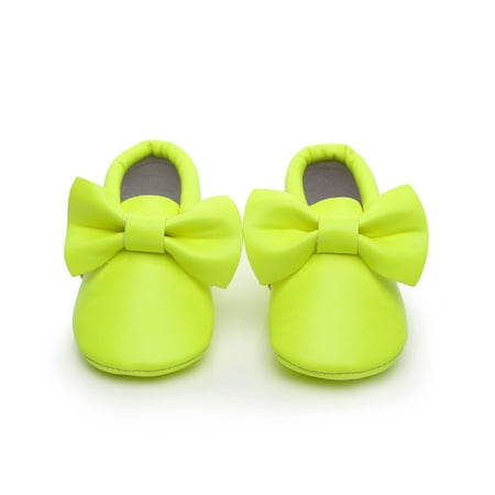 

Carolilly Casual Infant Shoes Baby Girls Sweet Style Bow Tassel Decoration Casual Soft Sole Prewalker Toddlers Shoes