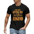 thumbnail image 1 of TSADFHJI Tops for Mens Mens T-Shirt en Coton Imprimé Doux et Confortable avec Col Rond et Manches Courtes TG Noir, 1 of 6