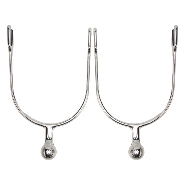 2 espuelas de caballo de acero inoxidable para mujer, con bola de rodillo, para botas ecuestres, amantes de la equitación