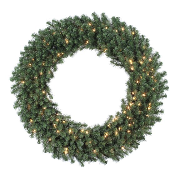 Vickerman 48" Douglas Fir Artificial Christmas Wreath, Clear Dura-lit Incandescent Mini Lights